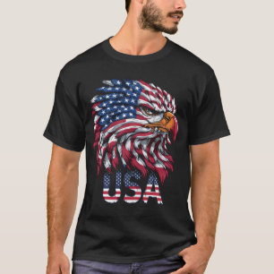 Camiseta Bandera Estadounidense Águila Baldosa Águila Patri