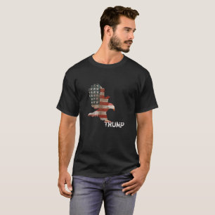 Camiseta Bandera estadounidense Águila calva Trump Textos