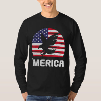 Camiseta Bandera Estadounidense Águila Merica Independencia