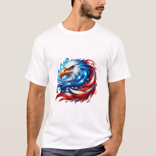Camiseta Bandera estadounidense Águila Royal Luxury T-Shirt