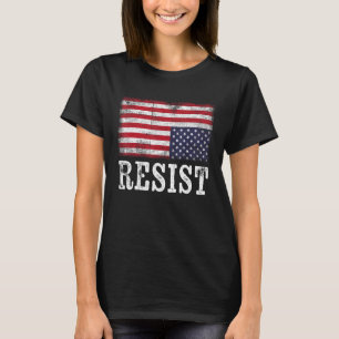 Camiseta Bandera estadounidense al revés se resiste a la an