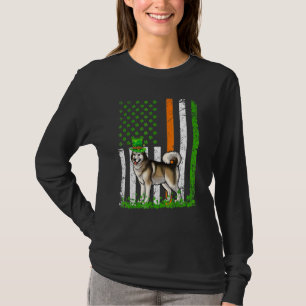 Camiseta Bandera estadounidense Alaskan Malamute Dog St Pat