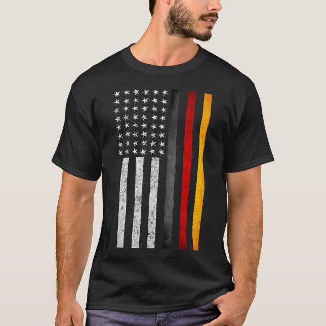 Camiseta Bandera estadounidense alemana (Anverso)