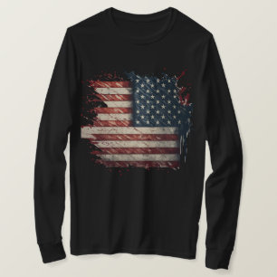 Camiseta Bandera estadounidense alterada por Guay patriótic