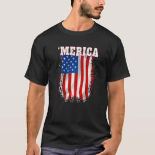 Camiseta Bandera estadounidense alterada por patriotismo de