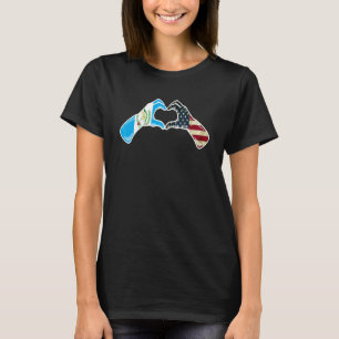 Camiseta Bandera estadounidense americana de Guatemala Cora