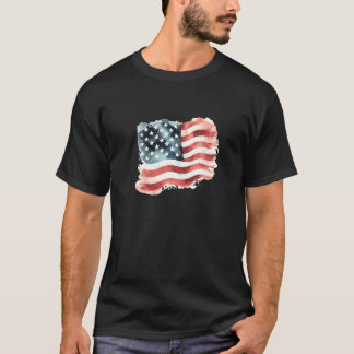 Camiseta Bandera estadounidense angustiada