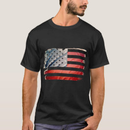 Camiseta Bandera estadounidense angustiada
