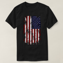 Camiseta Bandera estadounidense angustiada