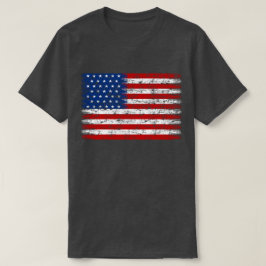 Camiseta Bandera estadounidense angustiada