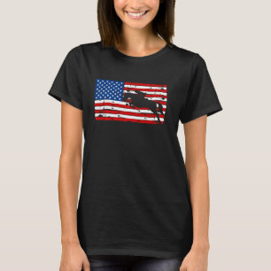 Camiseta Bandera estadounidense angustiada Caballo de Cabal