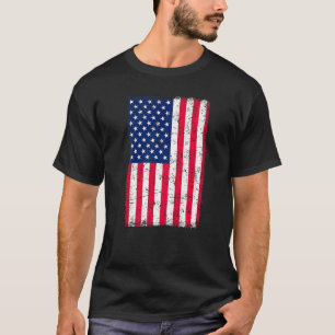 Camiseta Bandera estadounidense angustiada Patriótica Estad