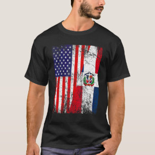 Camiseta Bandera estadounidense angustiada y bandera de Rep