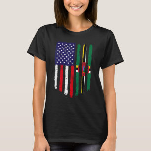 Camiseta Bandera estadounidense angustiada y patriota de ba