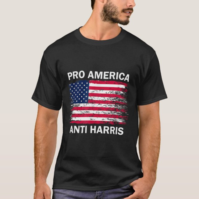 Camiseta Bandera estadounidense anti Kamala Kamala Harris A (Anverso)