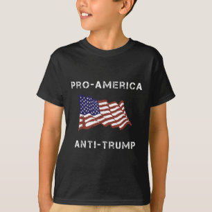 Camiseta Bandera estadounidense anti-triunfo pro-estadounid