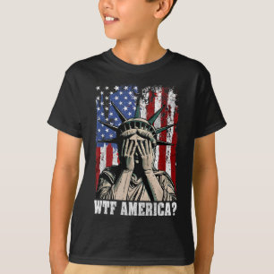 Camiseta Bandera Estadounidense Antivalente De La Libertad