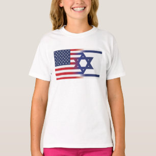 Camiseta Bandera estadounidense Apoya a Israel