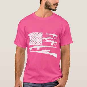 Camiseta Bandera Estadounidense arma francotirador manipula