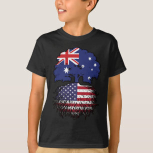 Camiseta Bandera estadounidense australiana de árboles de A