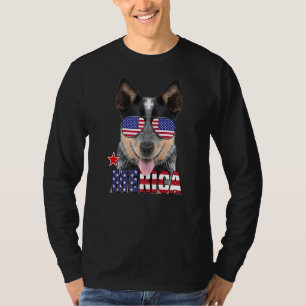 Camiseta Bandera estadounidense australiana de ganado vacun