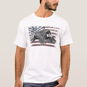 Camiseta Bandera estadounidense Bald Eagle Estados Unidos
