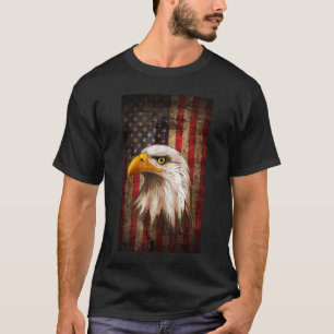 Camiseta Bandera estadounidense Bald Eagle Patriotic 4 de j