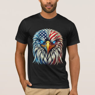 Camiseta Bandera estadounidense Bald Eagle Patriotic USA