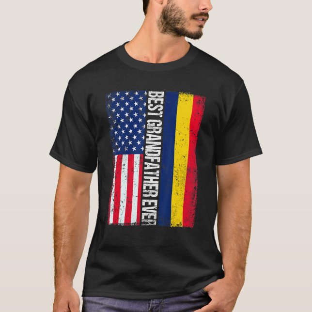 Camiseta Bandera estadounidense Bandera Chad Mejor Abuelo N (Anverso)