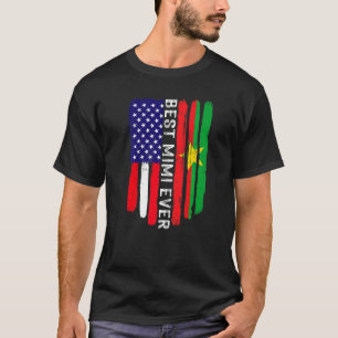 Camiseta Bandera estadounidense Bandera de Burkina Faso Mej