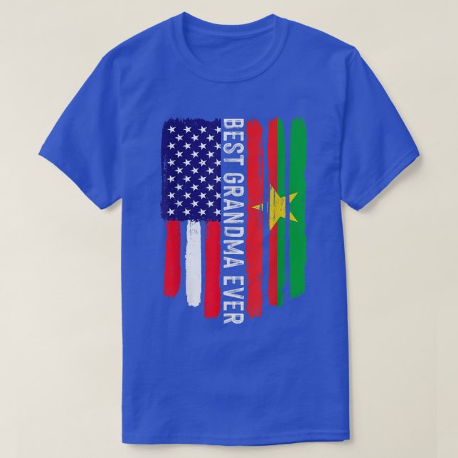 Camiseta Bandera estadounidense Bandera de Burkina Faso Mej (Diseño del anverso)