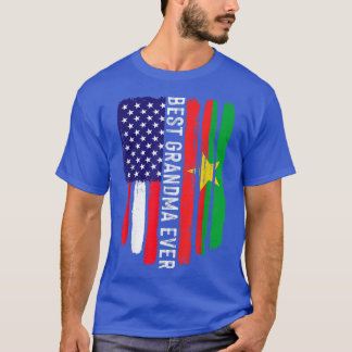 Camiseta Bandera estadounidense Bandera de Burkina Faso Mej