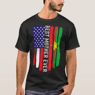 Camiseta Bandera estadounidense Bandera de Burkina Faso Mej
