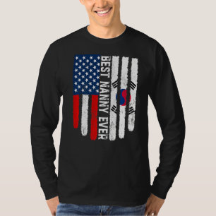 Camiseta Bandera estadounidense bandera de Corea del Sur me