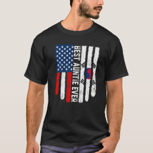 Camiseta Bandera estadounidense bandera de Corea del Sur me