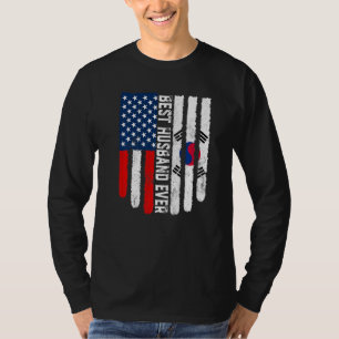 Camiseta Bandera estadounidense Bandera de Corea del Sur Me