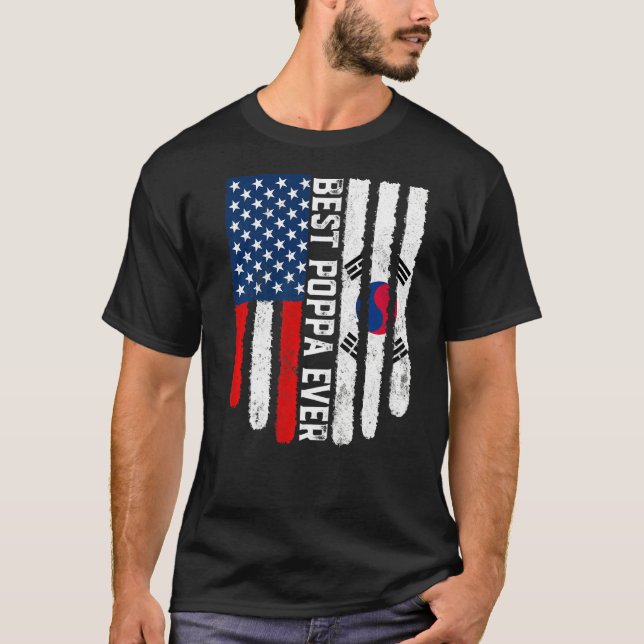 Camiseta Bandera estadounidense bandera de Corea del Sur me (Anverso)