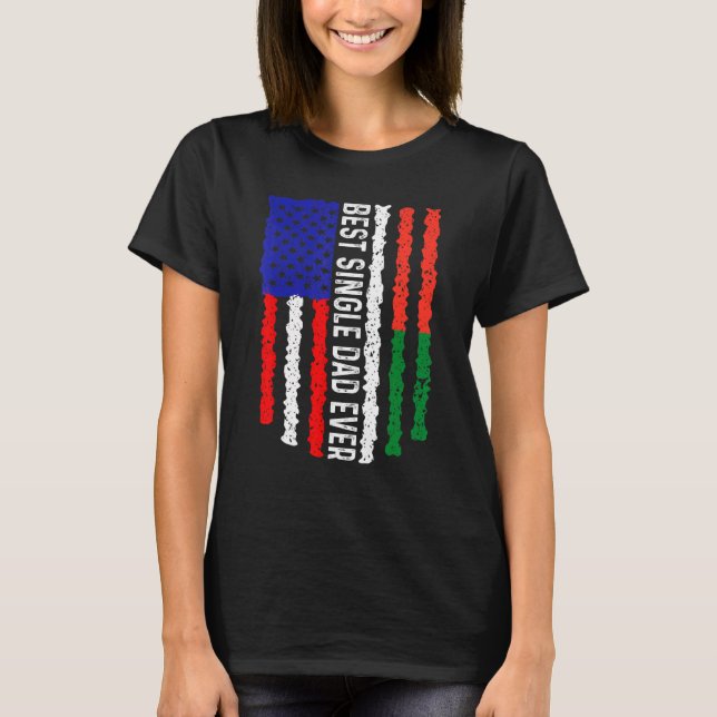 Camiseta Bandera estadounidense bandera de Madagascar mejor (Anverso)