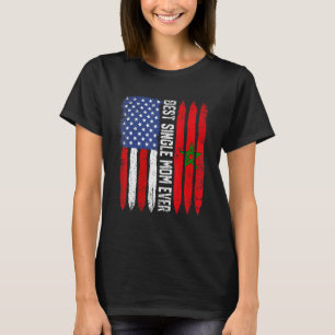 Camiseta Bandera estadounidense bandera de Marruecos mejor 