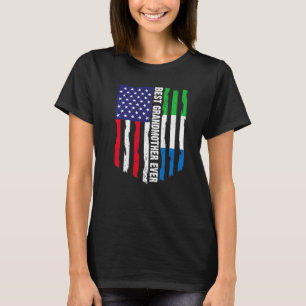 Camiseta Bandera estadounidense Bandera de Sierra Leona Mej