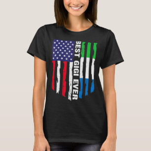 Camiseta Bandera estadounidense Bandera de Sierra Leona Mej