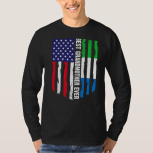 Camiseta Bandera estadounidense Bandera de Sierra Leona Mej