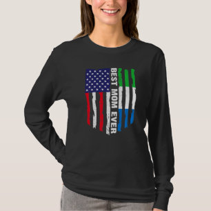 Camiseta Bandera estadounidense Bandera de Sierra Leona Mej