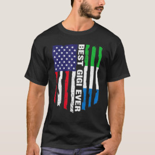 Camiseta Bandera estadounidense Bandera de Sierra Leona Mej