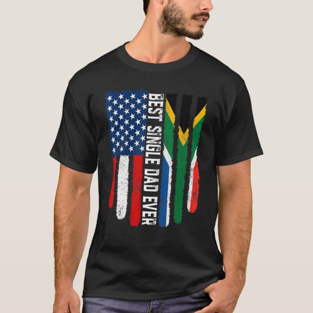 Camiseta Bandera estadounidense Bandera de Sudáfrica Mejor  (Anverso)