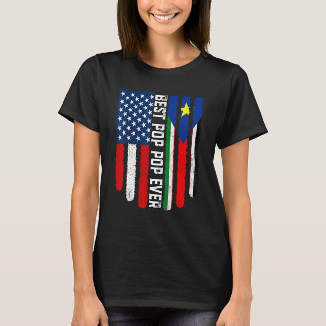 Camiseta Bandera estadounidense Bandera de Sudán del Sur Me (Anverso)