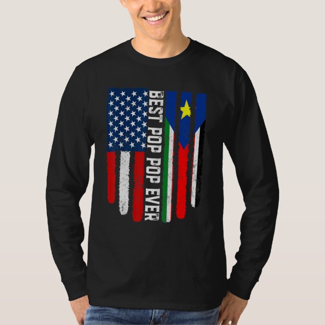 Camiseta Bandera estadounidense Bandera de Sudán del Sur Me (Anverso)
