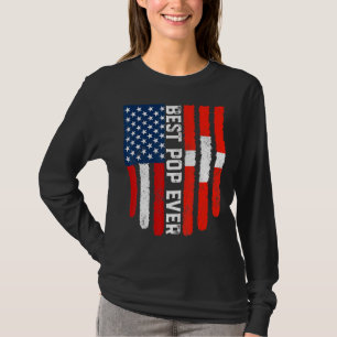 Camiseta Bandera estadounidense bandera de Suiza mejor fami