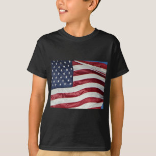 Camiseta Bandera estadounidense, bandera española estrella 