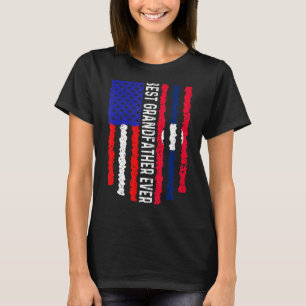 Camiseta Bandera estadounidense Bandera Laos Mejor Abuelo N